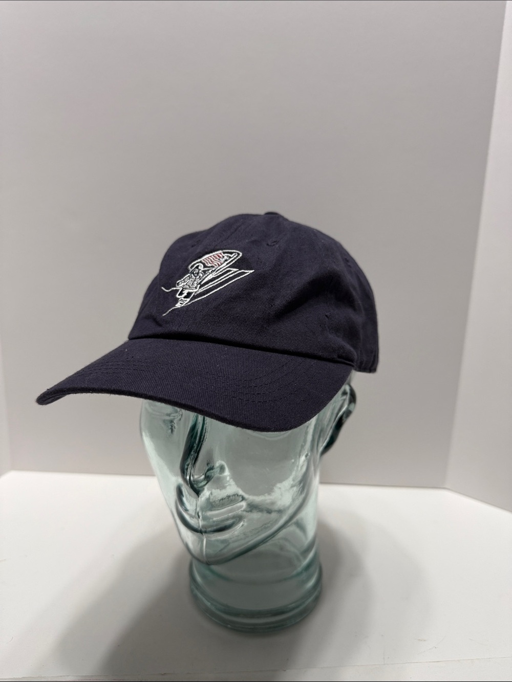 Men's Navy Baseball Cap with Embroidered Logo - Casual Adjustable Hat